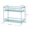Blue 2-Tier Spice Rack for Countertop, Kitchen Storage Organizer Shelf Counter Shelf Under Sink Cabinet Organizer for Kitchen Bathroom Office